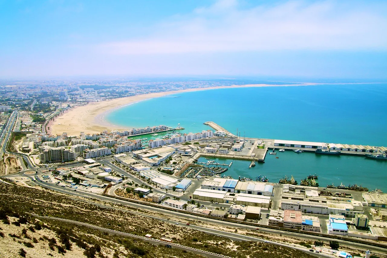 View of Agadir port on Morocco’s Atlantic coast.