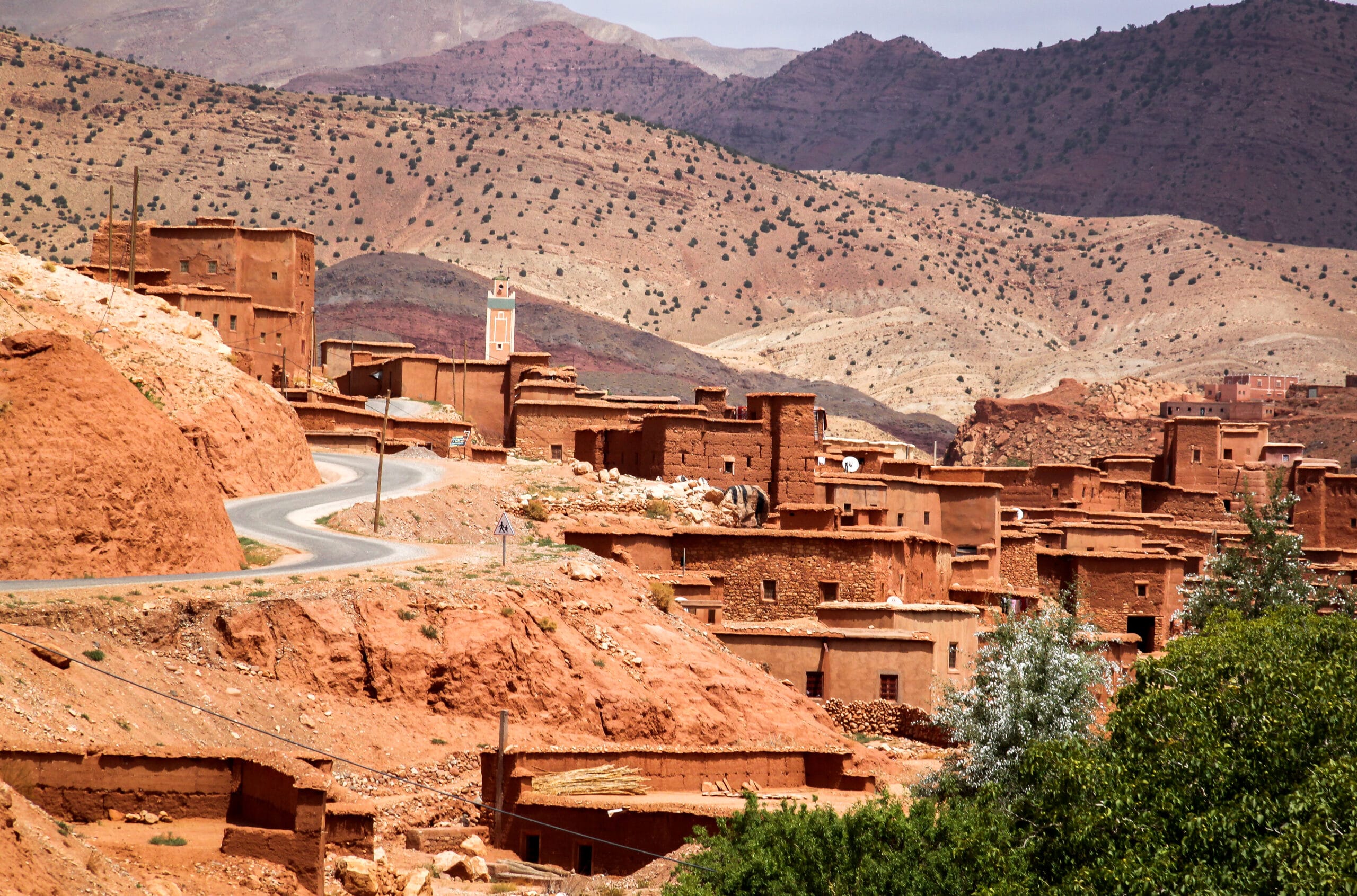 Small village in the middle of Atlas mountains, Morocco